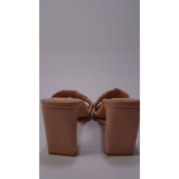 Delman Womens Nude Padded Braided Square Toe Mule Sandals NWOT 158 Sz 7 - Picture 10 of 10